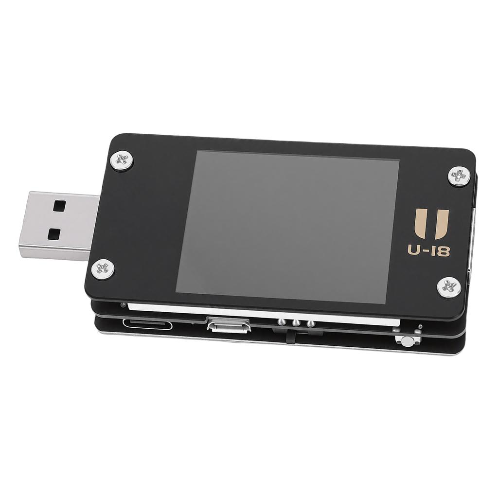 USB Tester 6.5A Voltage Current Power Detector USB Multimeter with 1.77 Inch LCD Screen Support for PD2.0 PD3.0 QC2.0