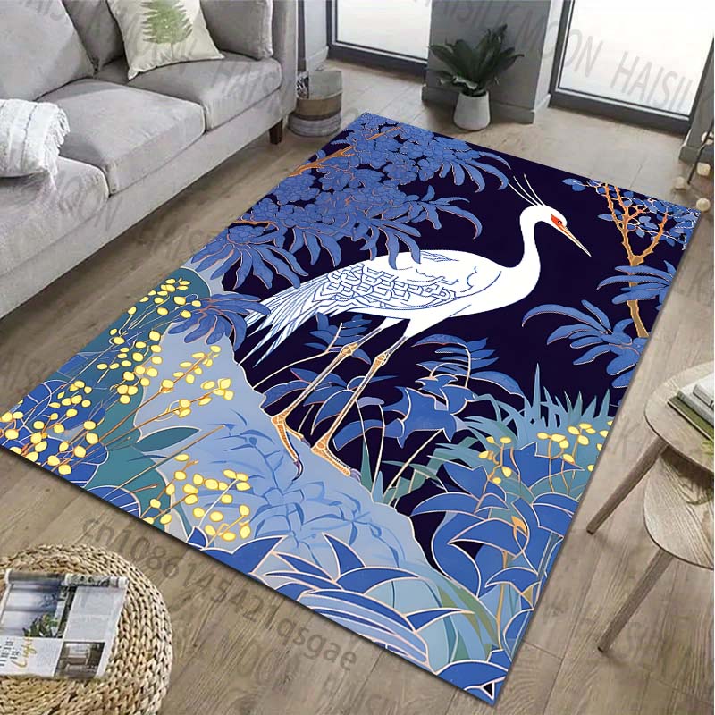 Heron 3D HD Print Large Area Carpet for Living Room Cartoon Childrens Bedroom Sofa Doormat Kitchen Floor Rug Anti-slip Decor Mat