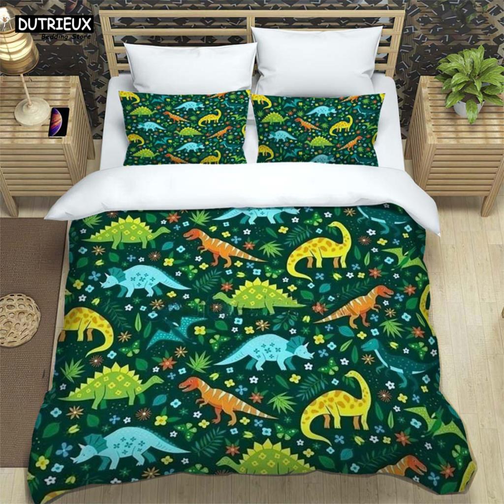 Comforter Cute Dinosaur Ed With Printed Bedding Queen Bedding Set Cute Style Bedding Set Luxury For Children Bedding Set