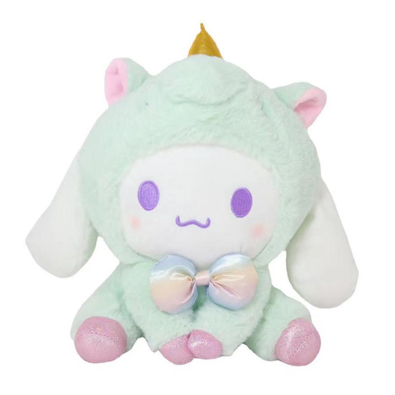 Adorable Unicorn Series Plush Toys Kuromi Cinnamoroll Melody 20cm Soft Dolls Unicorn Cinnamoroll
