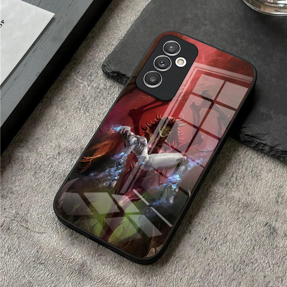 

Чехол для телефона для S25 Ultra Samsung S26 S23 S24 Plus S22 S20 S21 Fe A54 A34 A53 A16 Стеклянная крышка Игровой О S-StarCraft 2 Zerg Samsung a54 5g