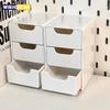 3-Tier Plastic Cosmetic Storage Box Organizer with Drawers Multifunctional Countertop Storage for Jewelry Office Supplies