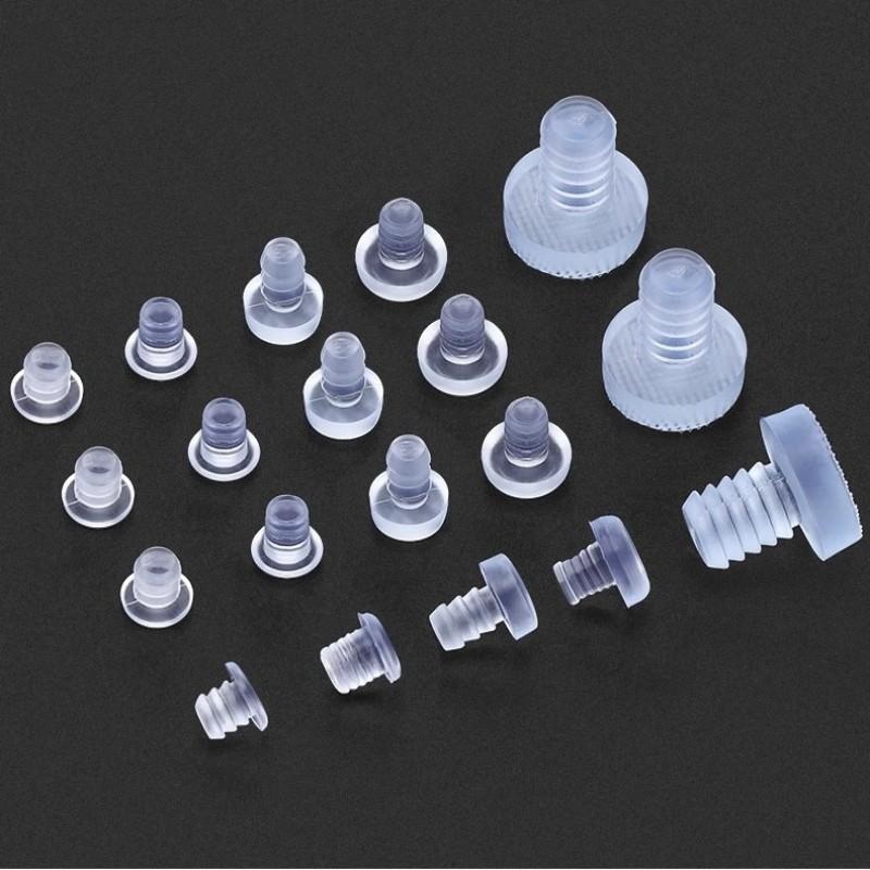 20Pcs Clear Rubber Embedded Furniture Bumper Table Chair Leg Feet Bottom Glide Slide Pad Floor Protector Shockproof Accessories