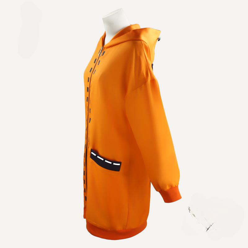 Rune Yomozuki Runa Women Orange Hoodie Zip Jacket Cosplay Costume Anime Kakegurui Compulsive Gambler  Coat