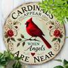 Rustic Metal Wall Art Round Bird Garden Decor