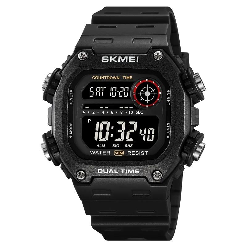 SKMEI 2126 Digital Countdown Sports Watch for Men LED Display Waterproof Stopwatch Mens Wristwatches Alarm Clock Montre Homme