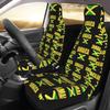 Jamaican Flag Print 2pcs Car Seat Covers Suitable for Women and Men Universal Car Front Seat Protector Suitable for Cars SUV