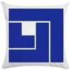 Abstract Face Line Art Cushion Cover Blue White Geometric Peach Skin Throw Pillow Case For Living Room Sofa Home Decor 40X40Cm