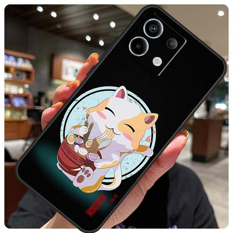 Ramen Cat Japanese Art Case For Xiaomi Redmi Note 14 10 11 12 13 15 Pro Plus Cover For Redmi 15 15C 14C 10C 12C 13C