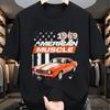 1969 American Muscle Car Graphic Print Mens Round Neck Cotton Tshirt Casual Short Sleeve Tee