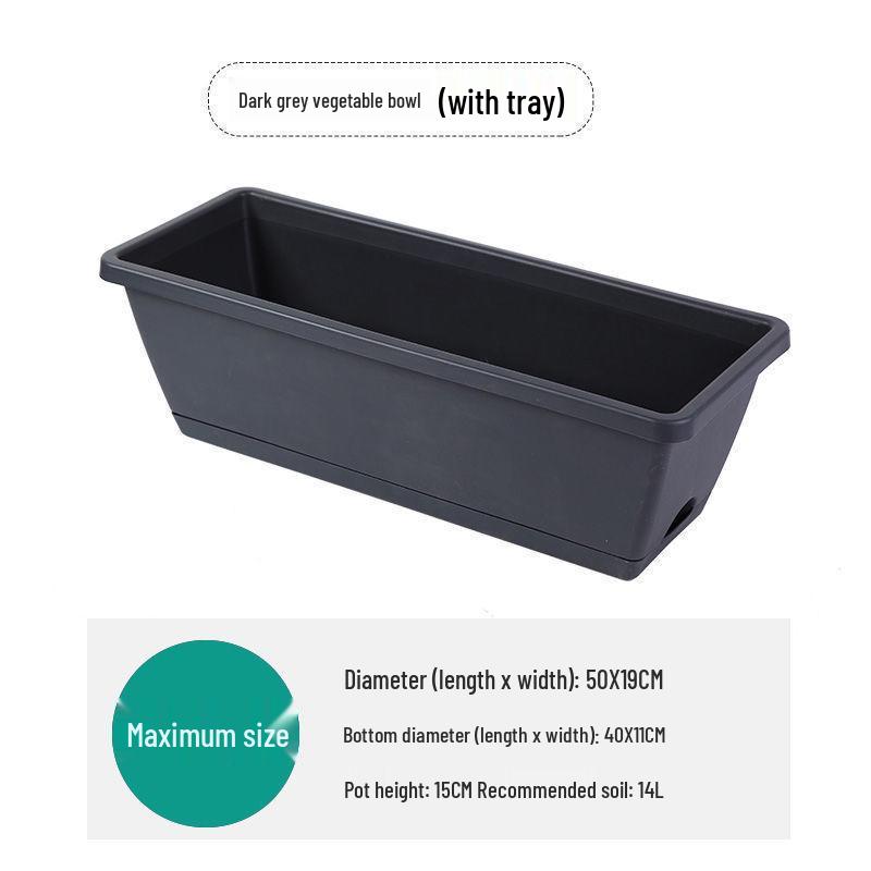 Hollen Ghivece Extra Mari Rectangulare pentru Plantat Legume și Flori pentru Balcon sau Uz Familial