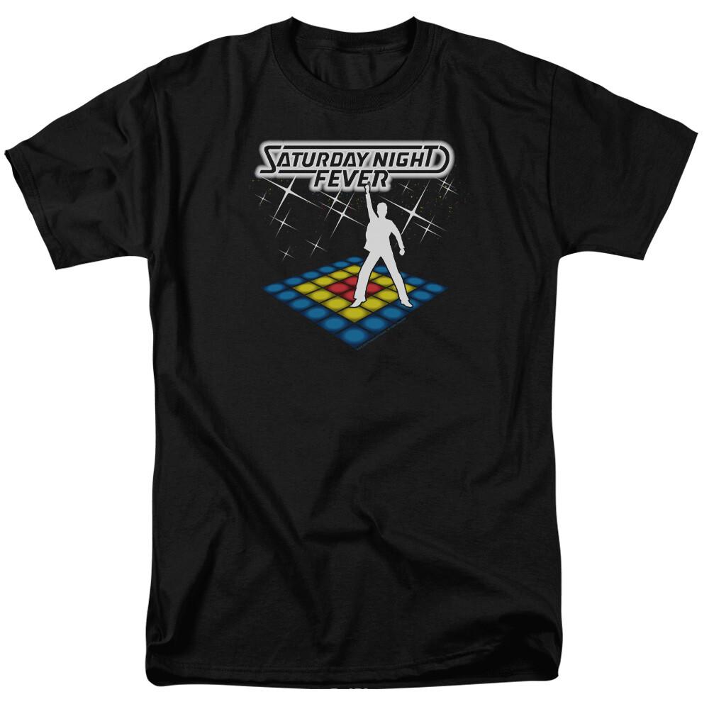 Saturday Night Fever Should Be Dancing T Shirt Mens Licensed 70s Movie Tee Black XXL