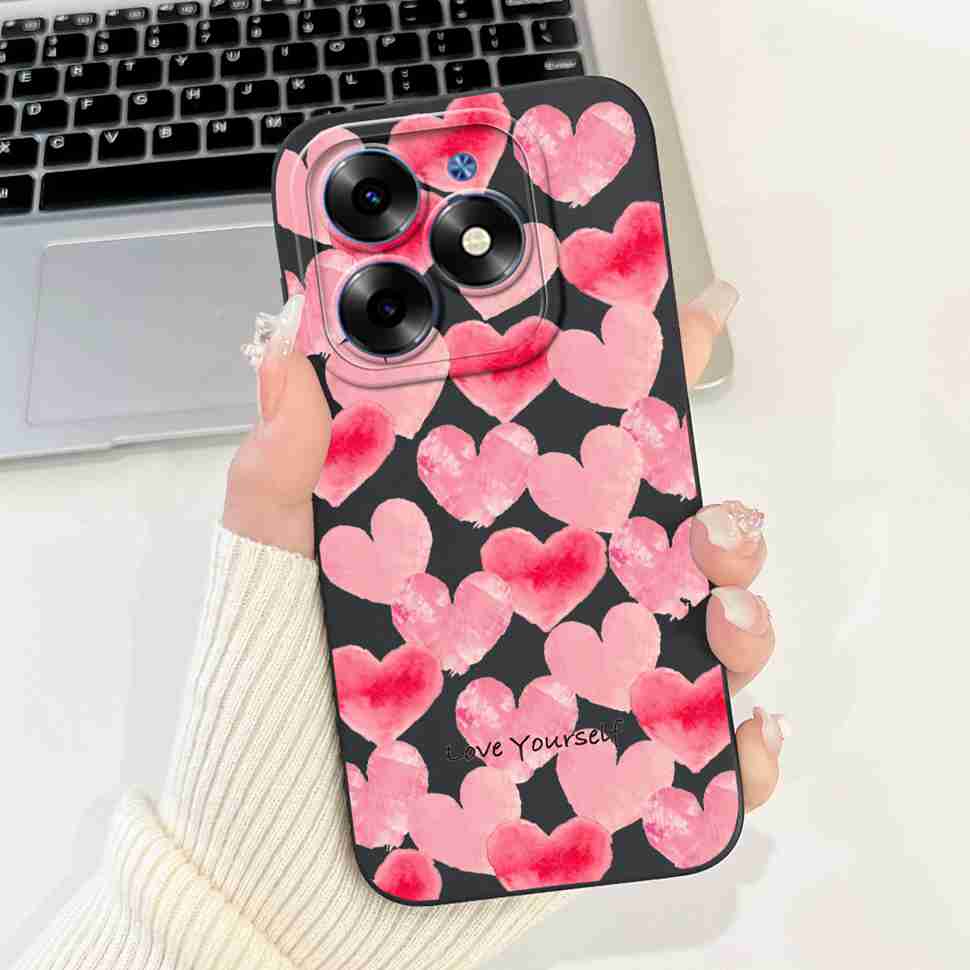 Pink Cat For Tecno Spark Go 2024 Cases BG6 Soft Silicone Cover For Tecno Spark 20 Spark20 SparkGo 2024 Casing Phone Case