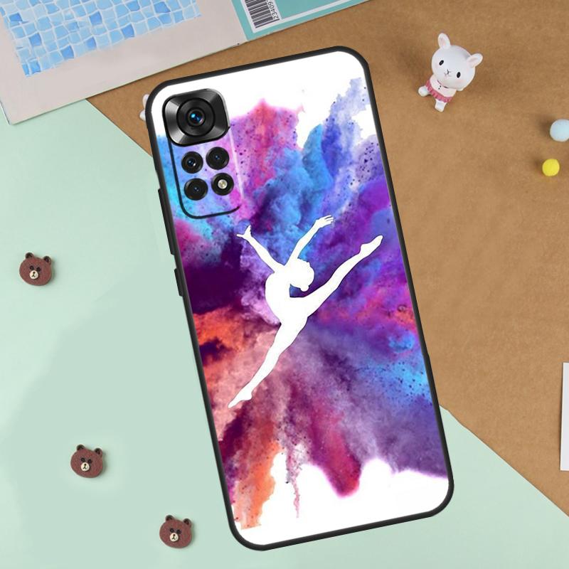Gymnastics Oil Painting Case For Xiaomi Redmi 14C 10C 12C 13C Cover For Redmi Note 13 Pro 14 9 10 11 12 10S 11S 12S