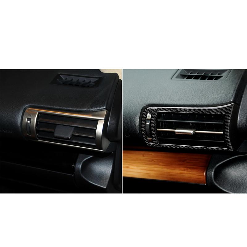 Carbon Fiber Car Accessories Dashboard Sides Air Vent Modified Interior Cover Sticker Trim For Lexus IS250 IS350 300H 2013-