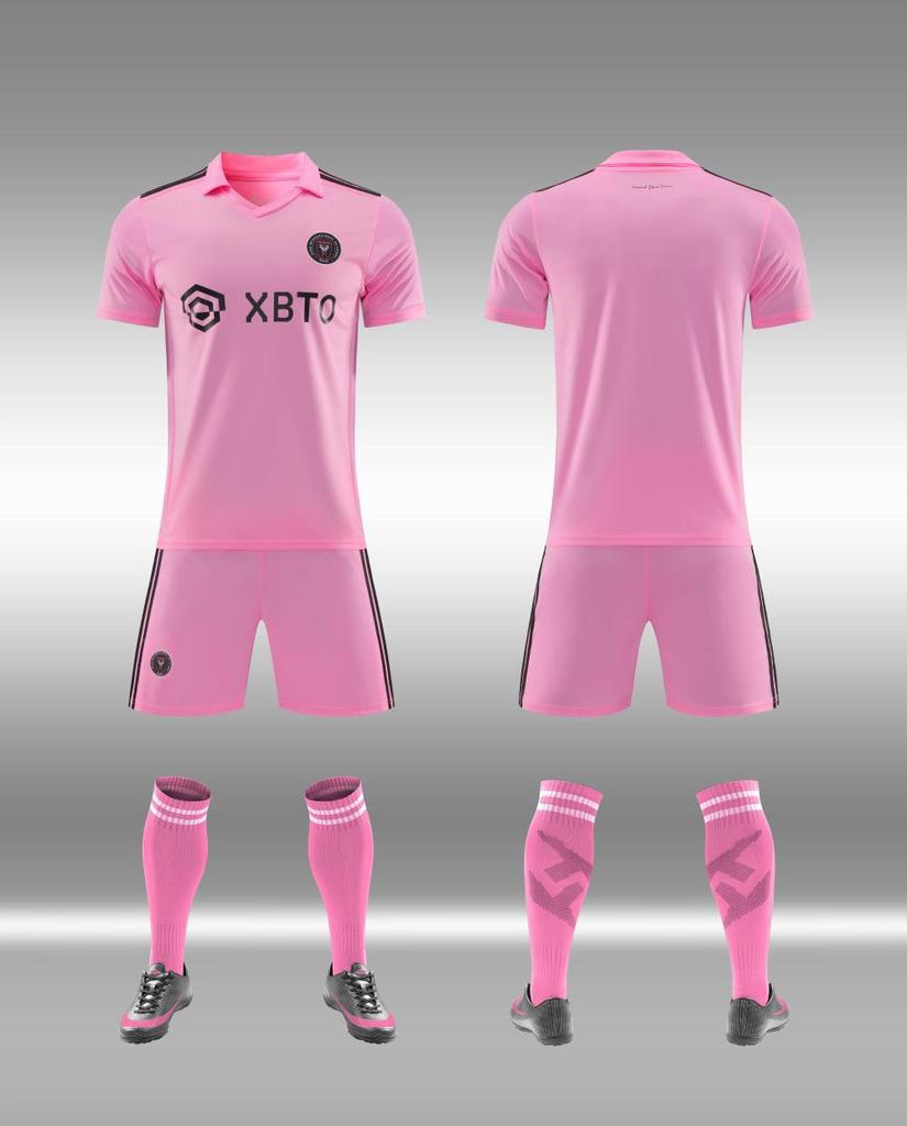 Adult football jersey set Boys Messi C Luo jersey Primary school girls class game training jersey customization