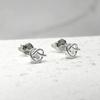 925 Silver Twisted Heart Earrings M-APE008