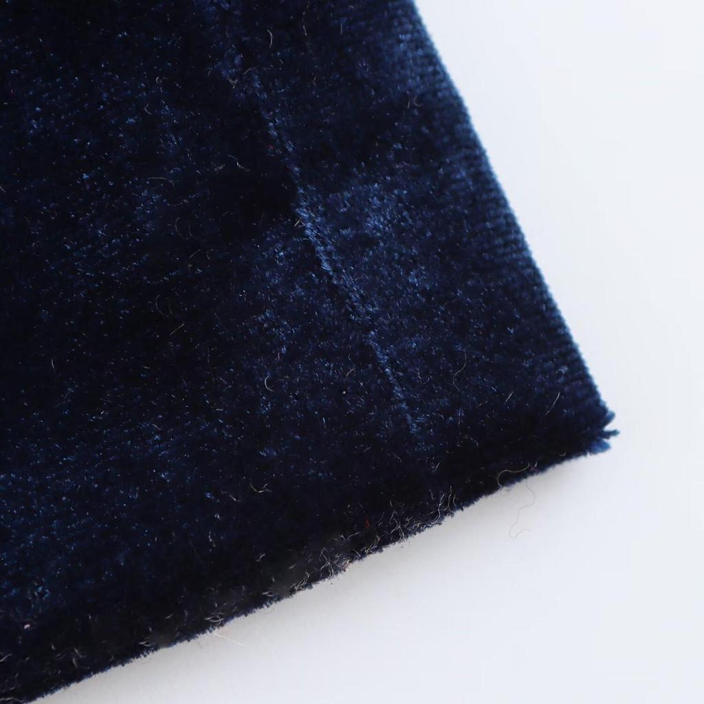 2024 European & American Style Velvet Slimming Midi Dress