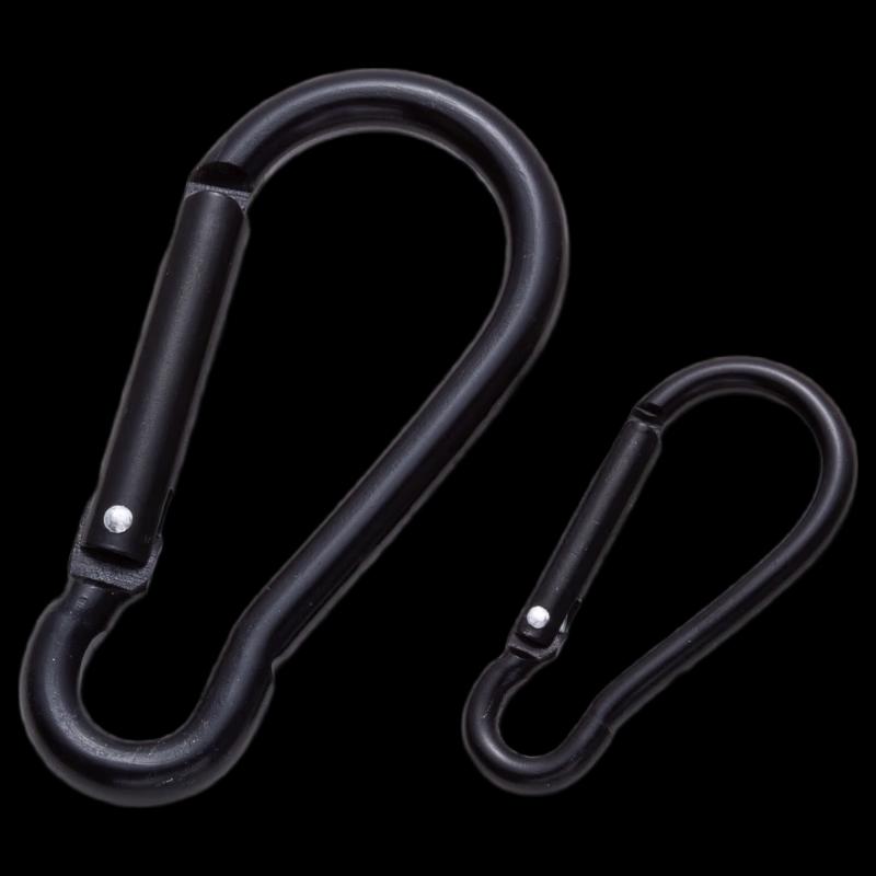Black Gourd-shaped Climbing Carabiners - 100 Pack