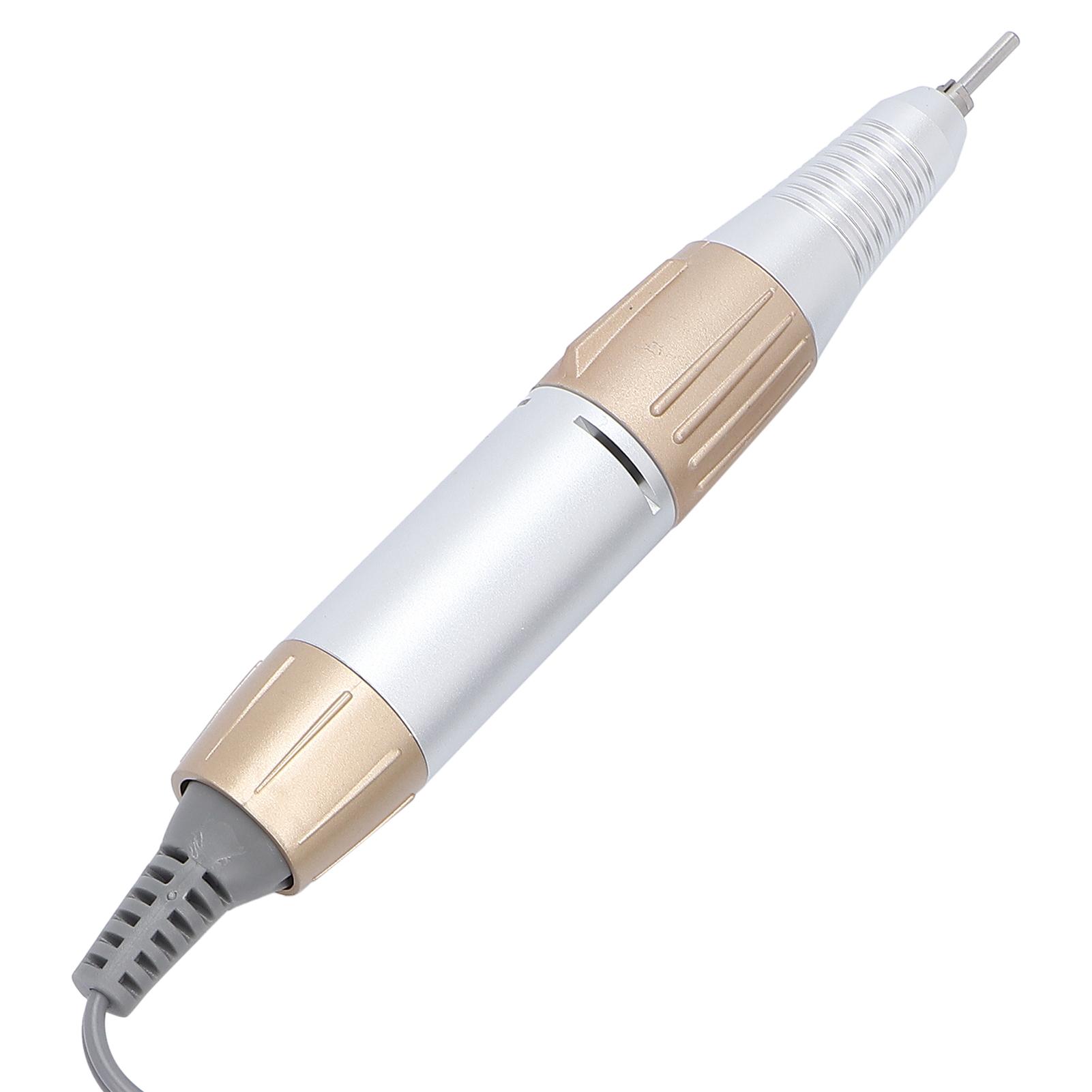 

Электрическая дрель для ногтей Ручка для дрели с низким уровнем шума и низким нагревом Аксессуар для дрели для ногтей Золотой