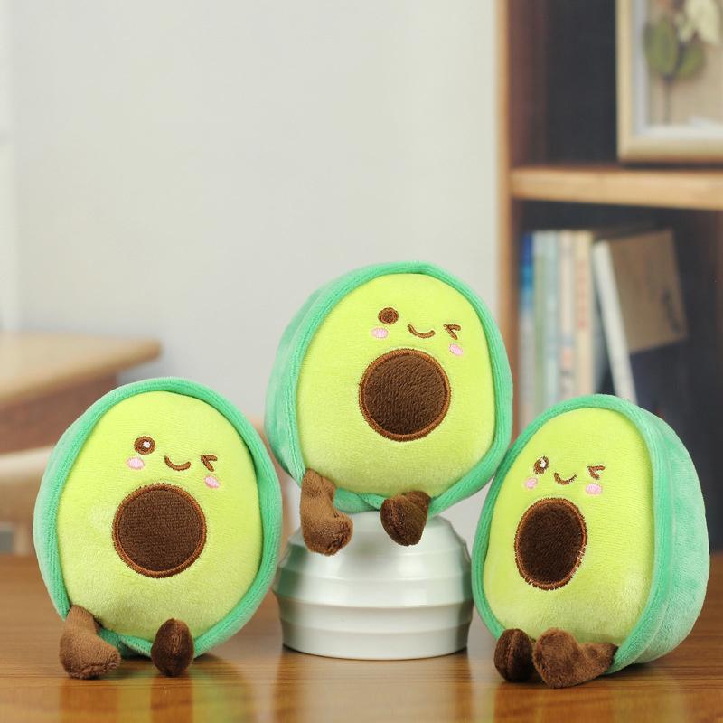 Cute Comfortable Mini Avocado Plush Toy Soft Pillow Plush Doll Kawaii Cartoon Backpack Pendant Fruit Figurine Girls Toys Gift
