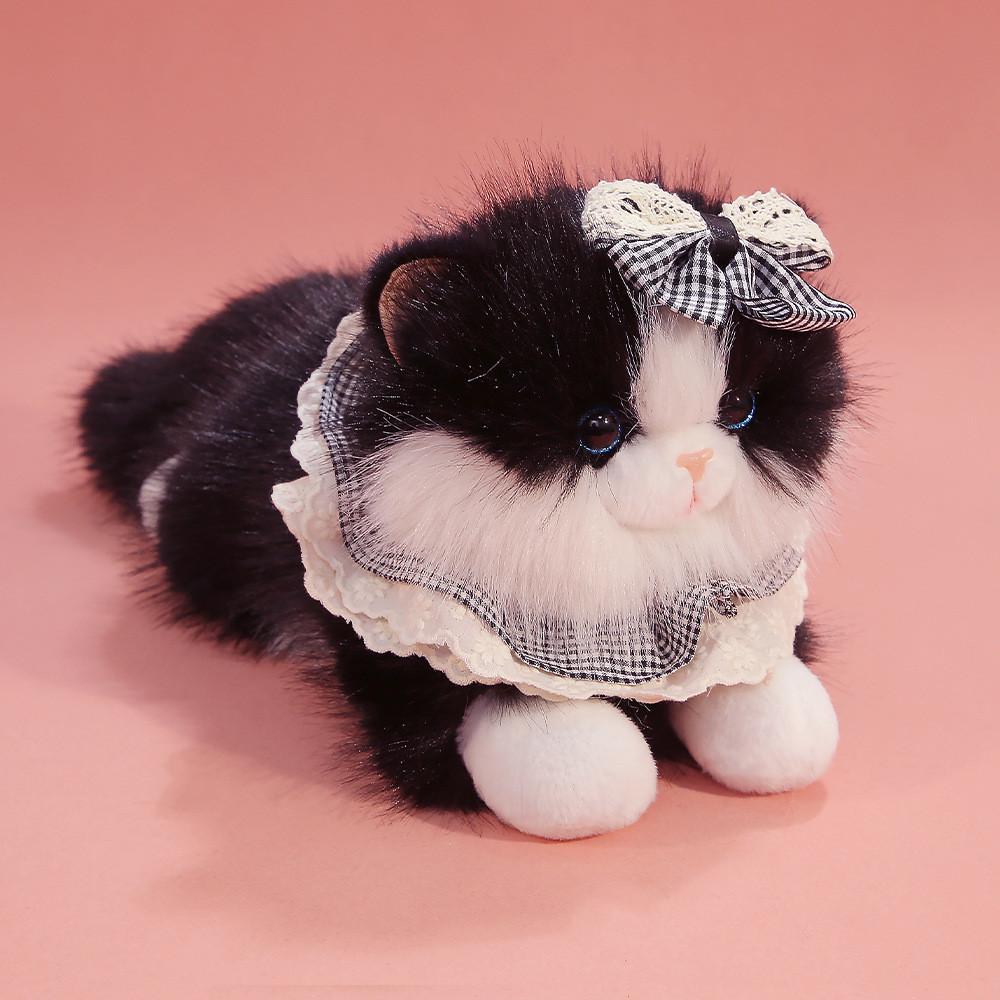 Lifelike Plush Cat Toy With Soft Polyester Fiber Filling For Kids And Collectors