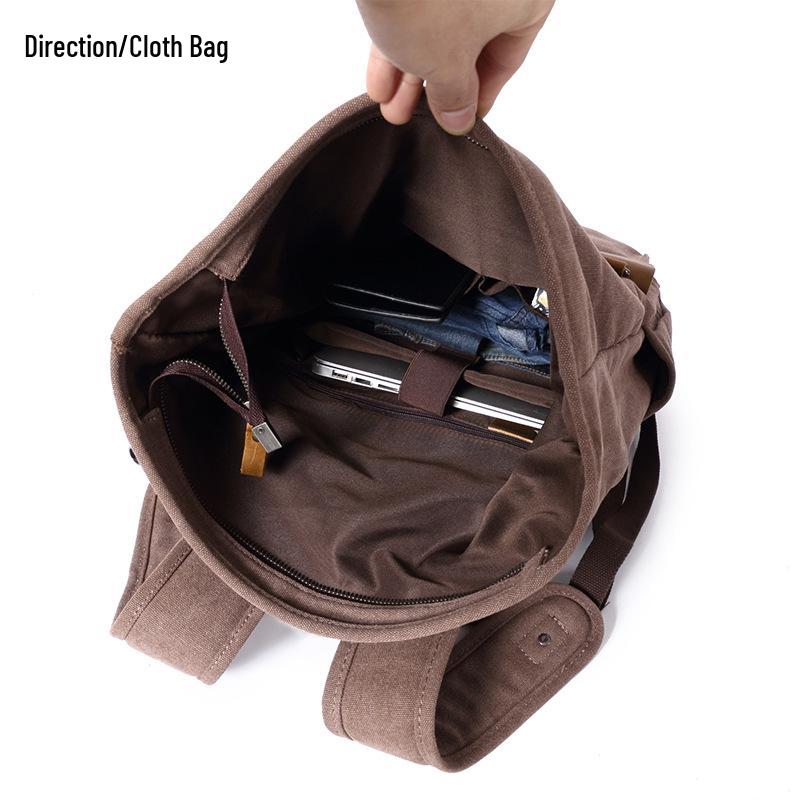 Retro Washable Canvas Backpack: Large Capacity Convertible for Laptop, Casual Travel, and Outdoor Adventures