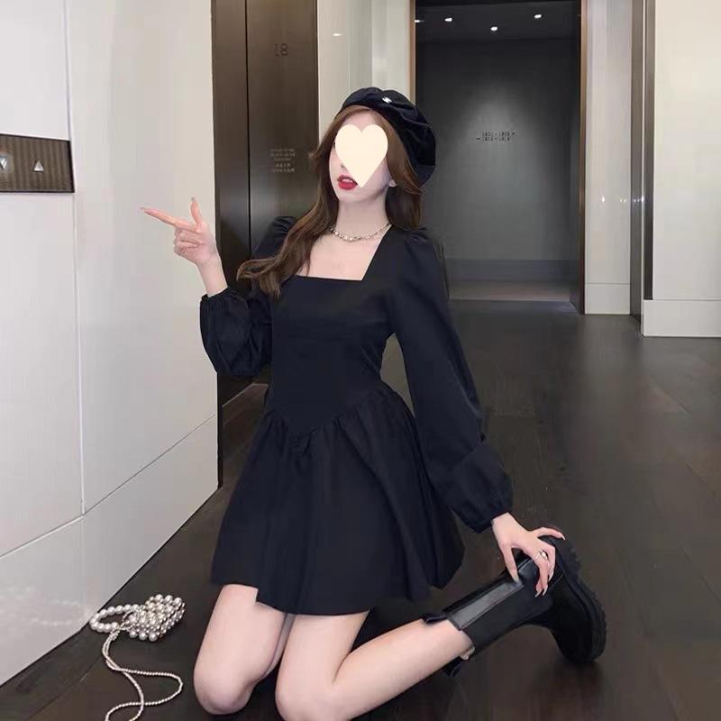Маленькое квадратное пышное платье с талией чистое желание маленькое черное платье новое S