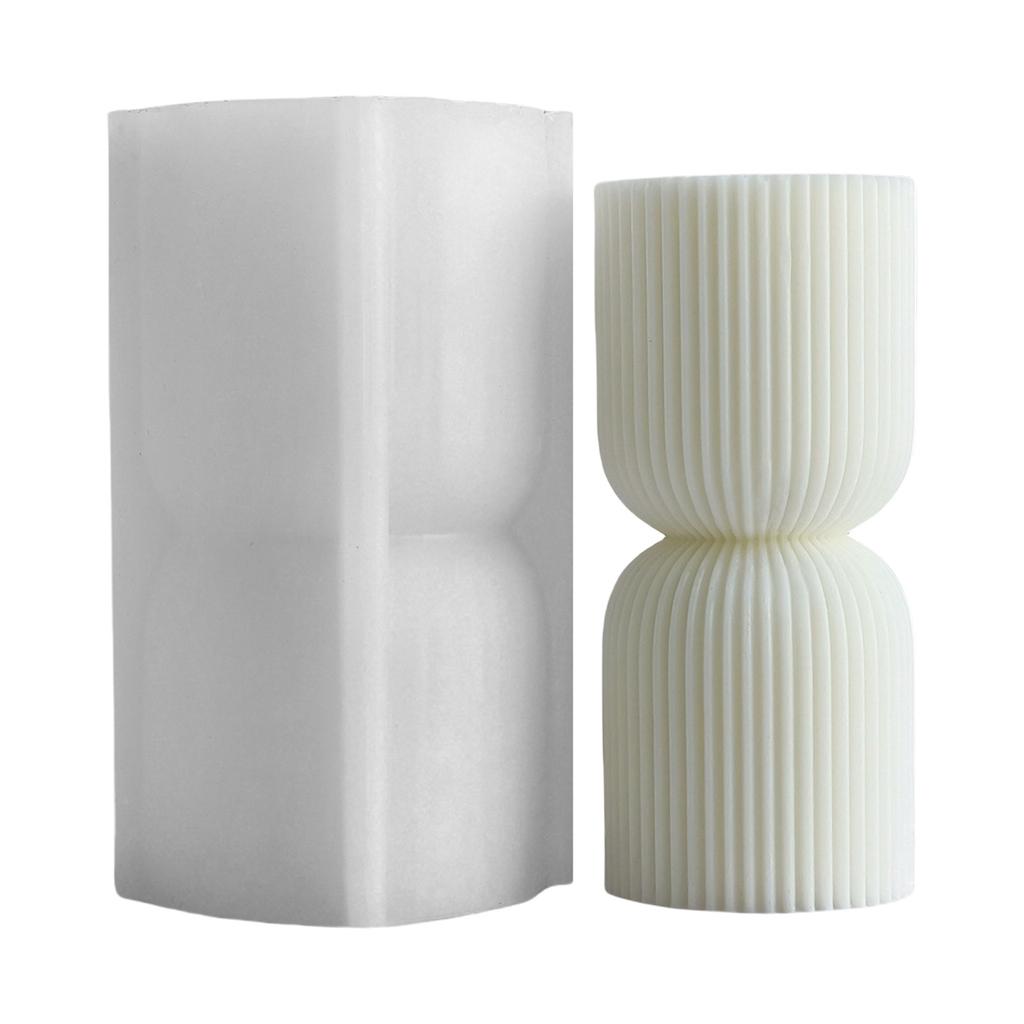 Flexible Silikonform Handgemachte Duftkerzenform Gestreifte Säulenform Aromatherapie Schmuckform Heimdekorationen