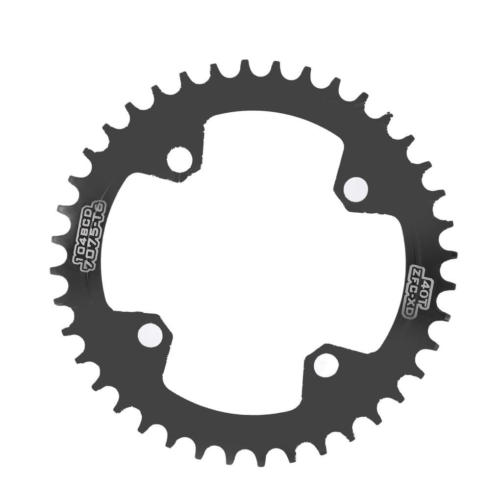 FMFXTR Bicycle Single Chainring Bike 104 BCD 40T Round Narrow Wide Chainring for Mountain BicycleBlack