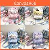 Canvas Single Shoulder Bag With Stitching Details For Daily Use
