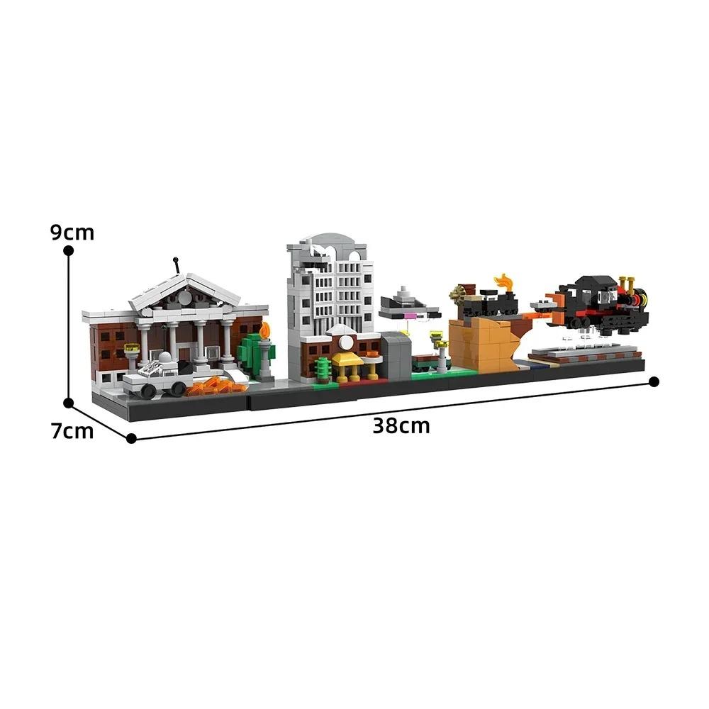 City Skyline MOC Back to the Future Fairy Tale Magic Castle House Movie Architecture Building Blocks City Toys Tourist souvenir