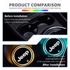 Car Water Cup Drinks Holder Coaster Luminous Mat Accessories For Jeep Cherokee Patriot Liberty Wrangler JK JL Commander AJU1