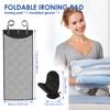 Over The Door Ironing Board with Heat Resistant Glove Vertical Clothes Steamer Pad Portable Travel Over Door Ironing Mat