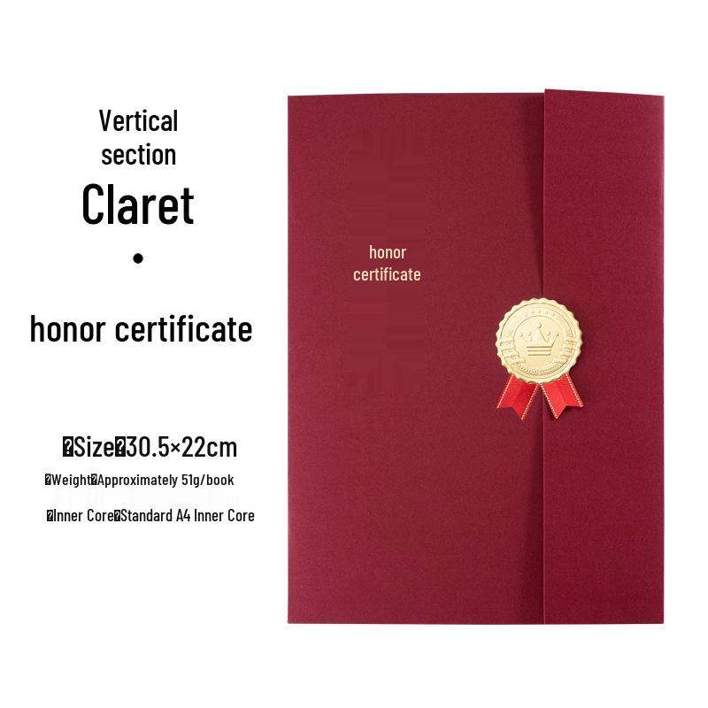 Porta Certificati Pieghevole A4 per Premi & Diplomi