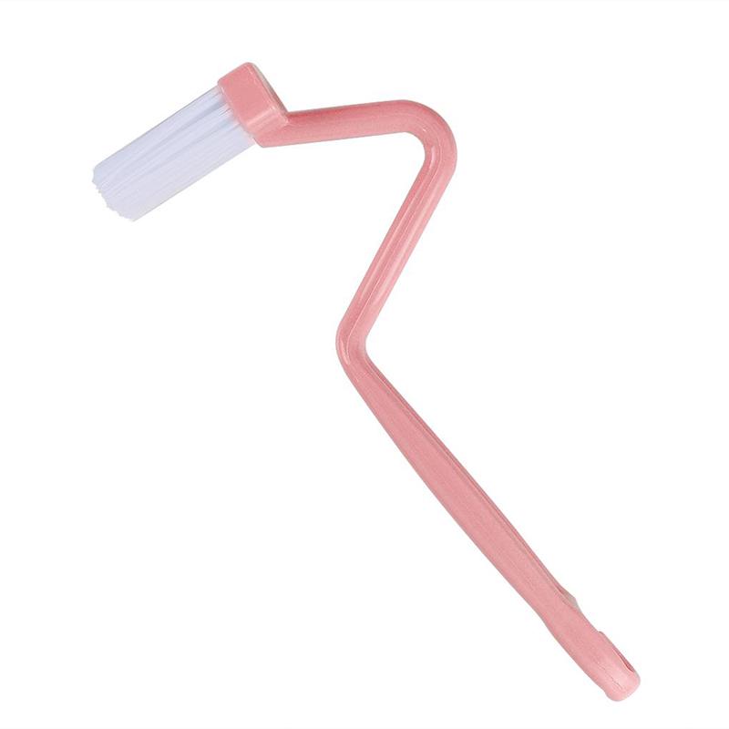 Portable S Shape Long Handle Toilet Corner Cleaning Plastic Brush