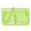 Fresh and Simple Candy Color Transparent Small Square Bag Fashionable Personality Pearl Pendant Chain Messenger Bag Mobile Phone Small Bag Women