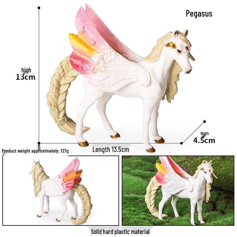 European Mythical Pegasus Unicorn Toy Model: Elf, Mythical Creature, Magic Beast 