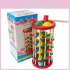 Wooden Childrens Knock Ball Drop Tower With Interactive Design For Early Learning