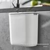 Wall-Mounted Sliding Lid Trash Can for Cabinet or Bathroom, Large Plastic