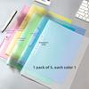5/10Pcs Plastic Folder with Mid-Side Swing Clip Report Folder Front Presentation Folders for A4 Paper Business Documents Resume