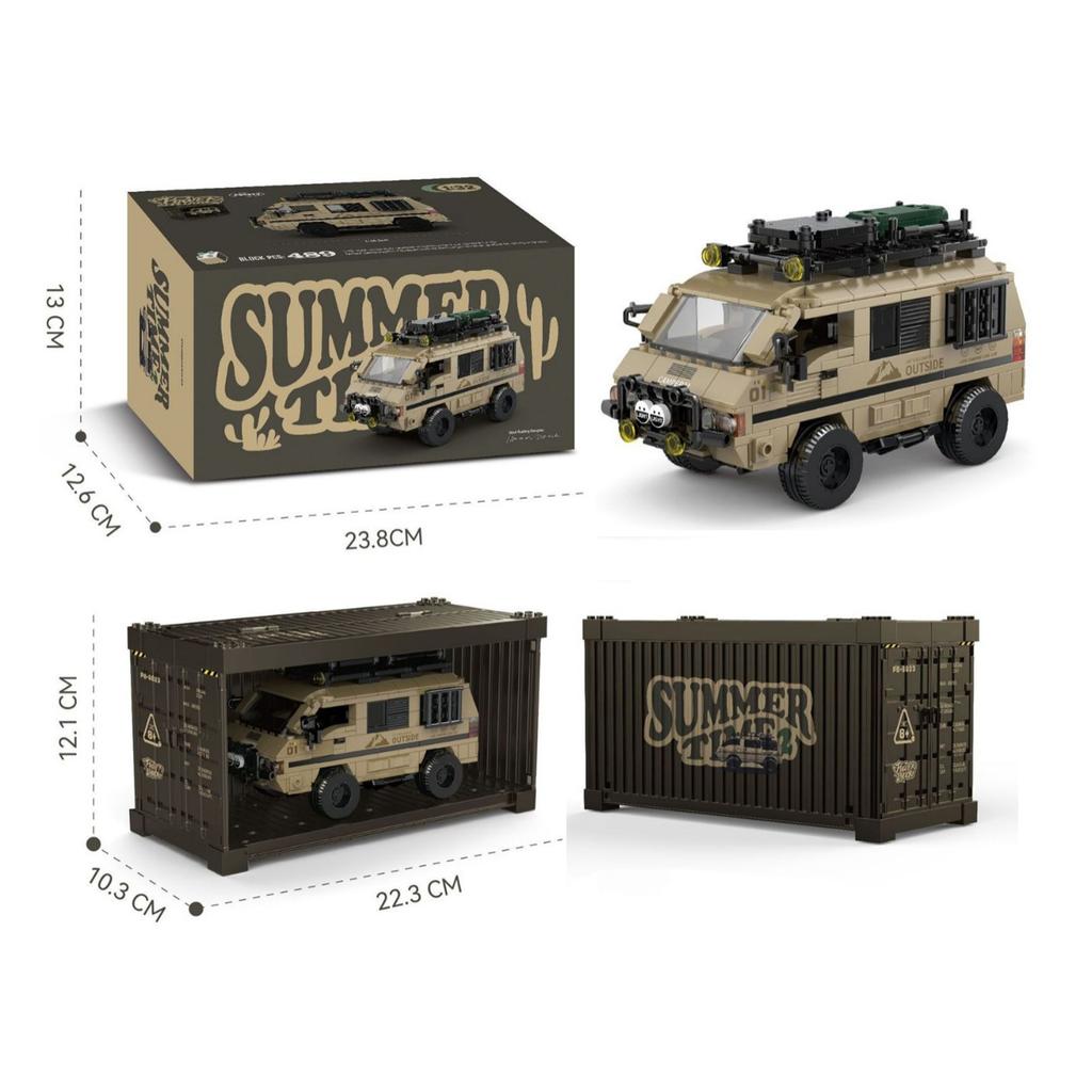 MOC PB Technical Speed Champion MX5 Racing Car Model Camper Container Building Block Brick Assembly Toys Kids Xmas Gift