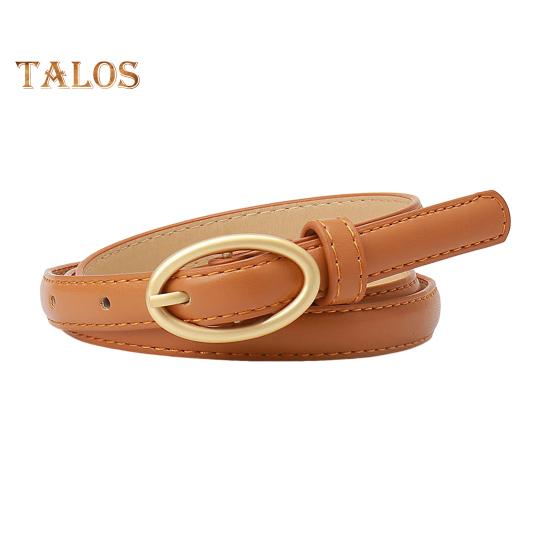 

Женский ремень с металлической овальной пряжкой, декором и несколькими отверстиями, регулируемая длина, пояс из искусственной кожи, аксессуар для рубашки или свитера верблюд