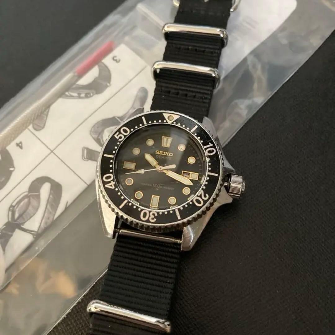 Used Seiko Diver 2625-0010 Black SEIKO 2625 in operation