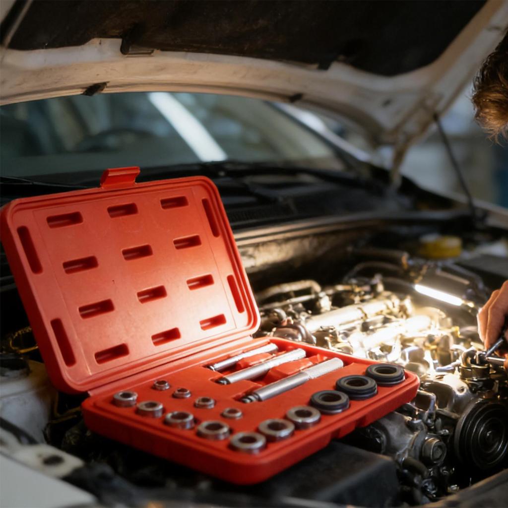 17PCS/Set Wheel Bearing Race Seal Bush Driver Master Tool Kits Aluminum Axle Install Bearing Seal Driver For Repair