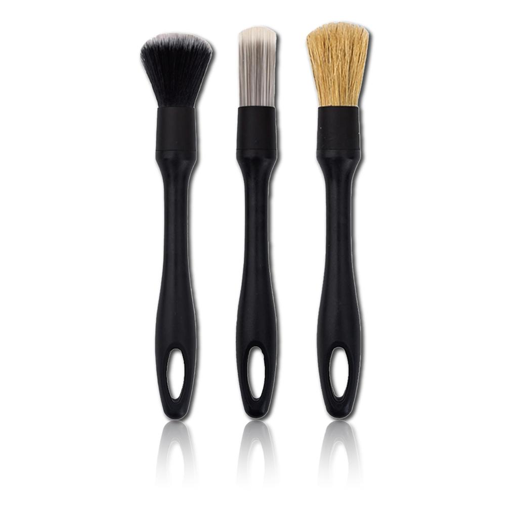 Benrii Car Wash Brush, Detailing Brush, Set of 3, Soft, Medium, Hard, Motorcycle Supplies, Tire Cleaning, Gap Cleaning