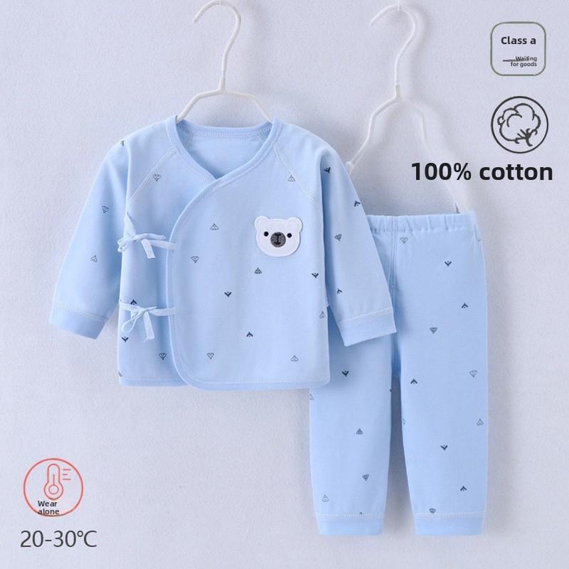Baby Cotton Sleeveless Romper Set With Animal Pattern For Newborns