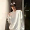 Men's Heavyweight White-Gray Fleece Hoodie: Autumn/Winter Loose Fit, Round Neck Long-Sleeve Pullover