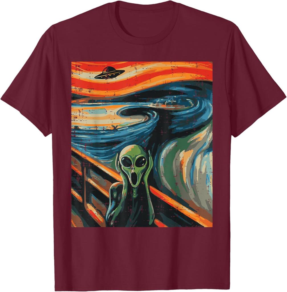 Parodie na Vetřelce Výkřik UFO Umění Grafické Tričko Pánské Dámské Unisex Bavlna Ležérní Tričko