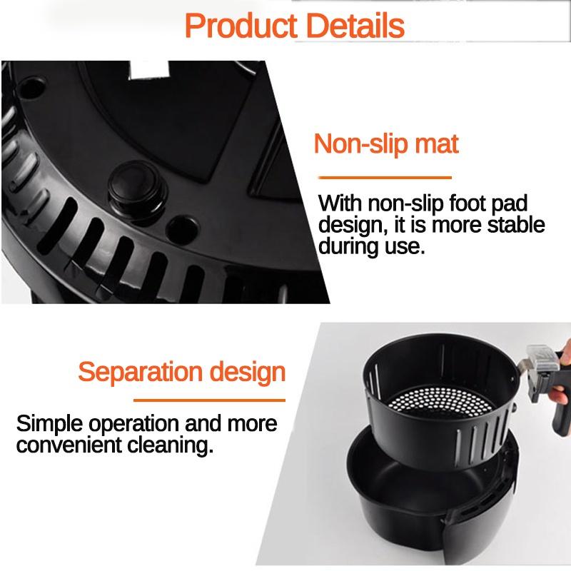 3.6L 1400W Smart Touch LCD Airfryer Pizza Multi Function Smart Fryer for Fries Air Fryer Oil Free Health Fryer Cooker